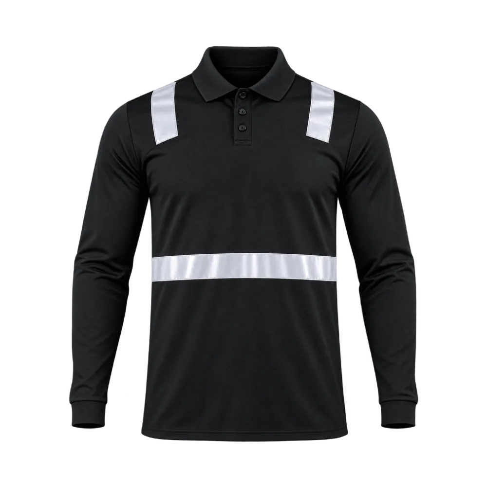 Polera Polo Híbrida con Cinta Reflectiva